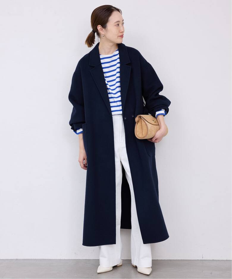 souple wool ダブルフェイスロングコート（チェスターコート）｜SLOBE 
