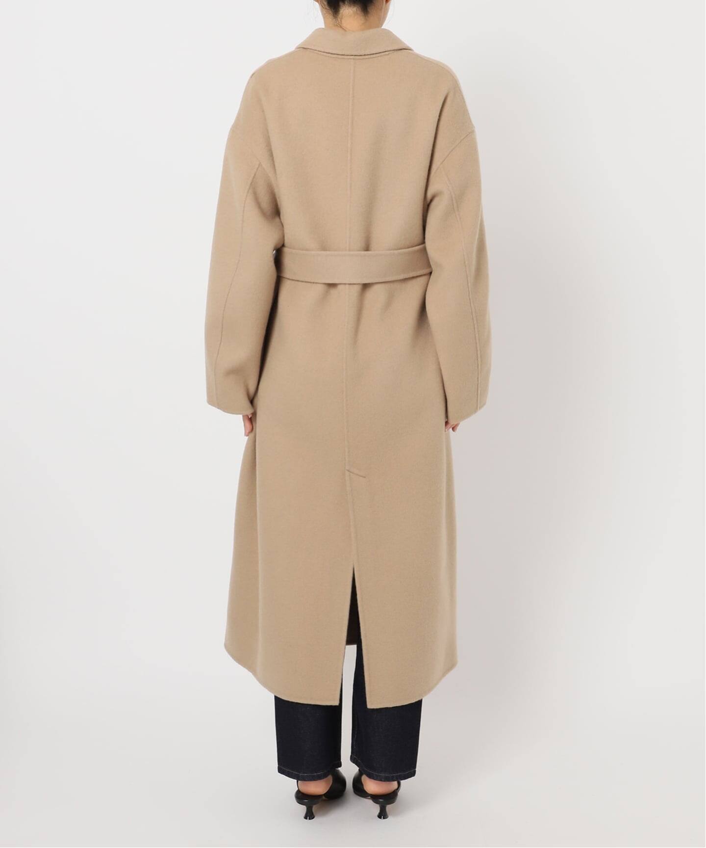 予約》souple wool ダブルフェイスロングコート（チェスター