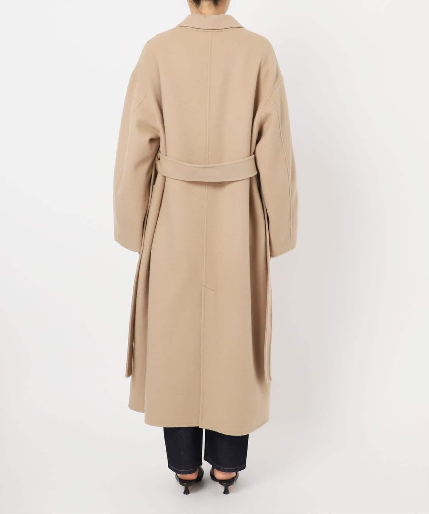 予約》souple wool ダブルフェイスロングコート（チェスター