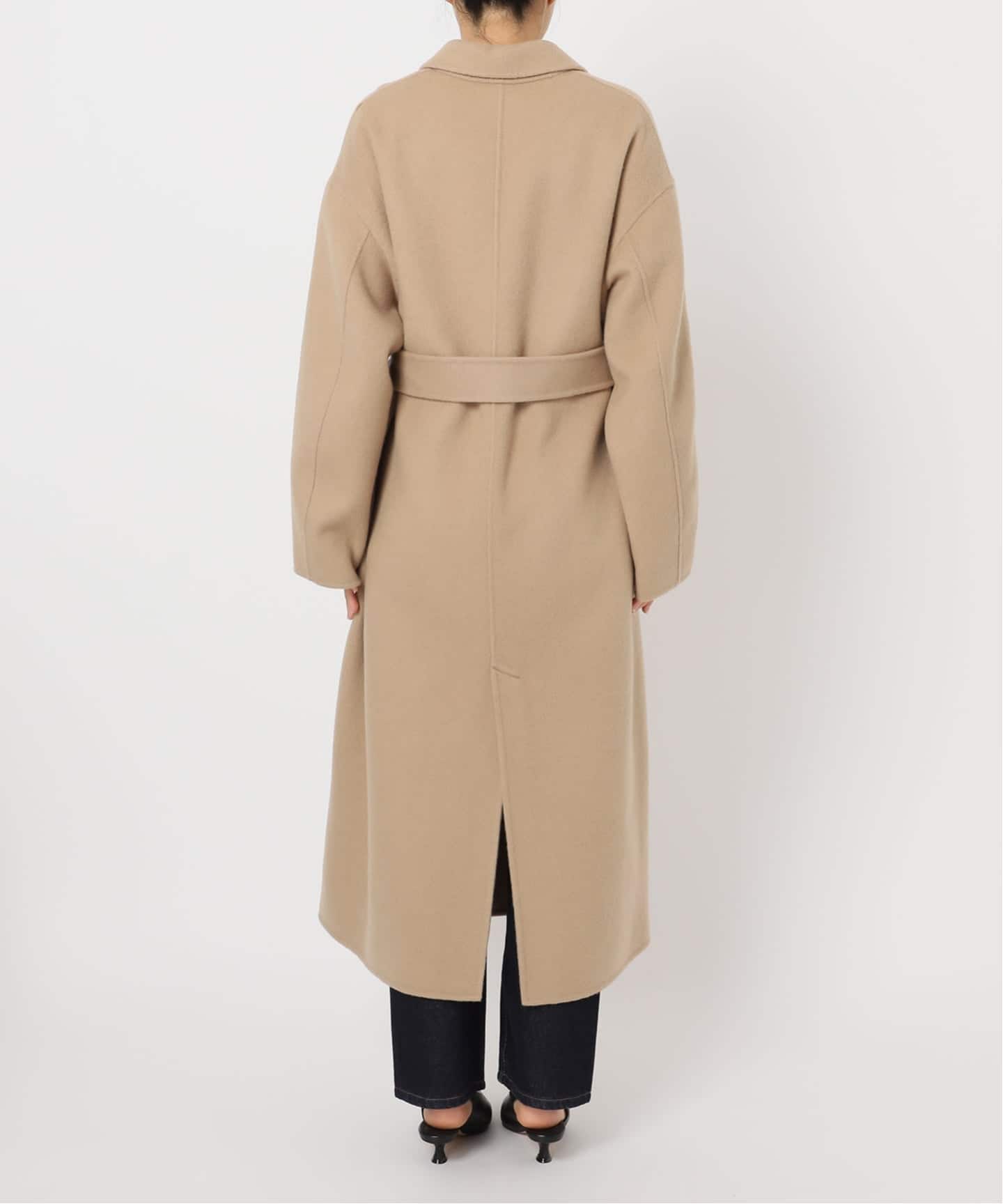 souple wool ダブルフェイスロングコート（チェスターコート）｜SLOBE