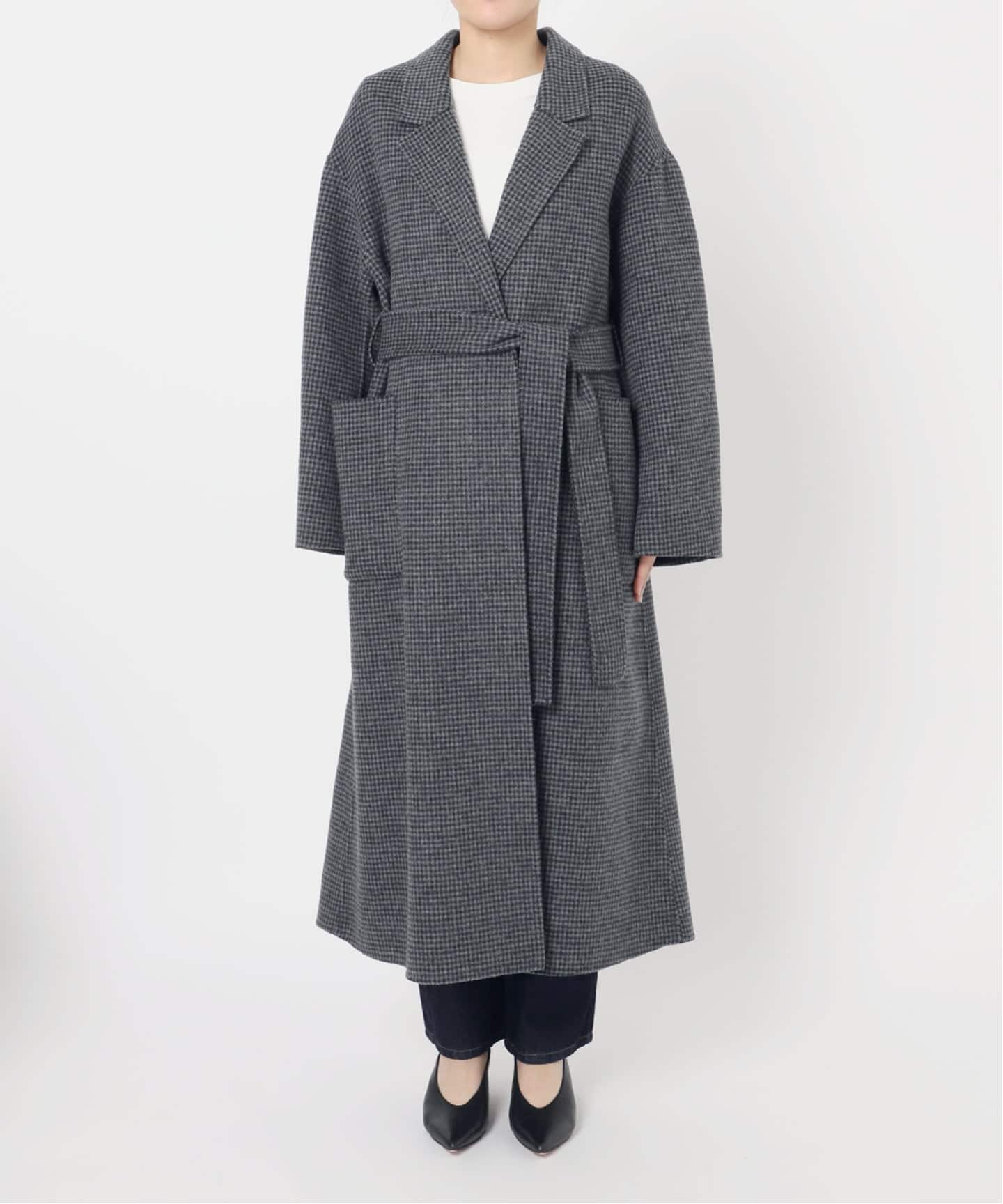 souple wool ダブルフェイスロングコート（チェスターコート）｜SLOBE