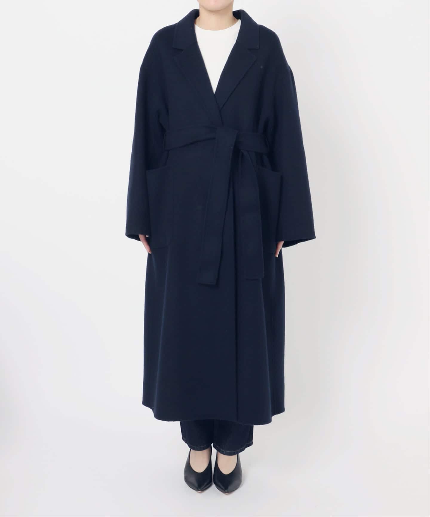 SLOBE IENA ダブルフェイスウールロングコート SLOBE IENA（スローブイエナ）の「ダブルフェイスウールロング