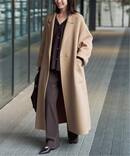 souple wool ダブルフェイスロングコート