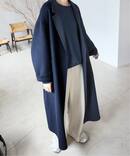 souple wool ダブルフェイスロングコート