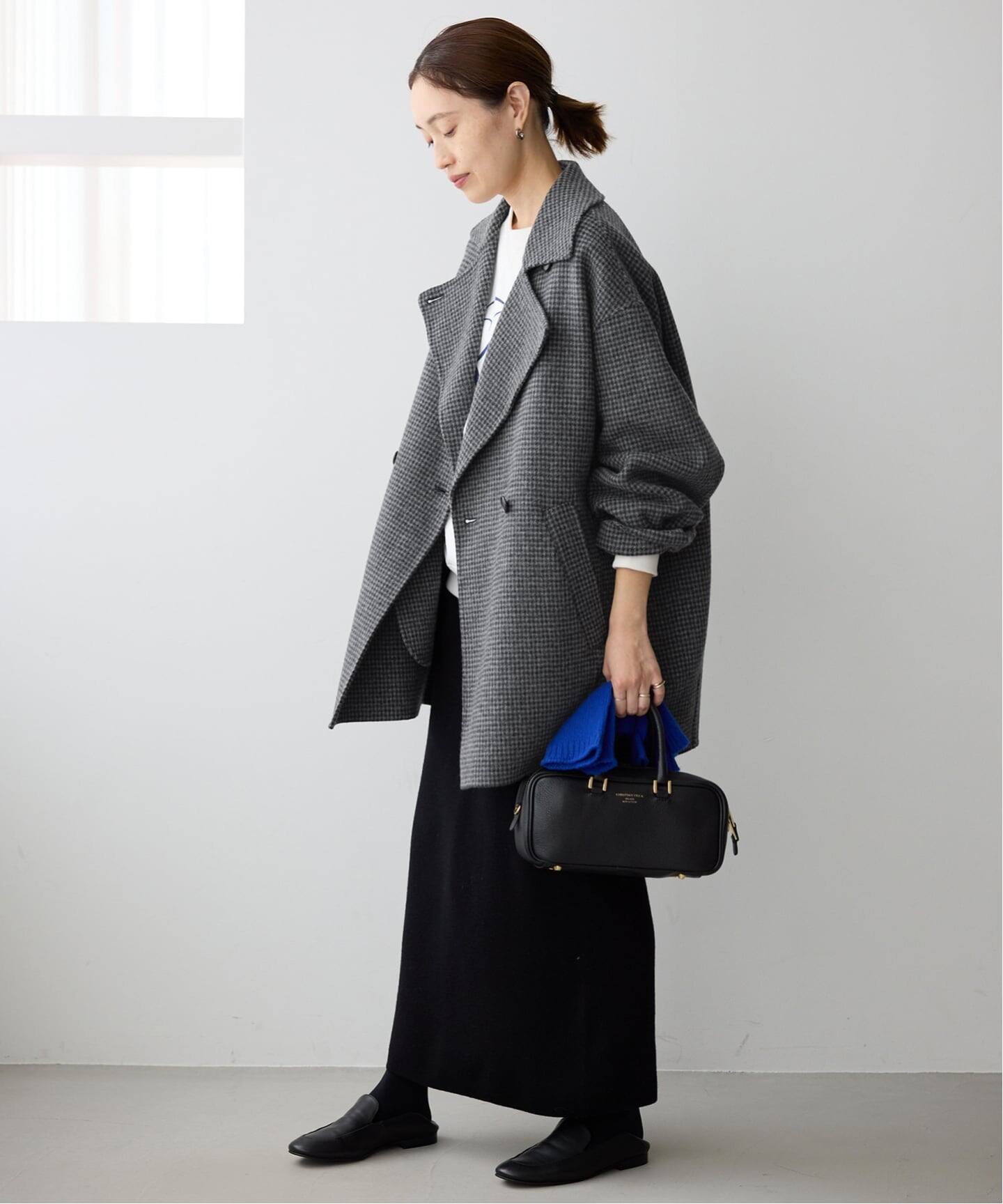 souple wool ダブルフェイスミドルコート（ピーコート）｜SLOBE IENA 