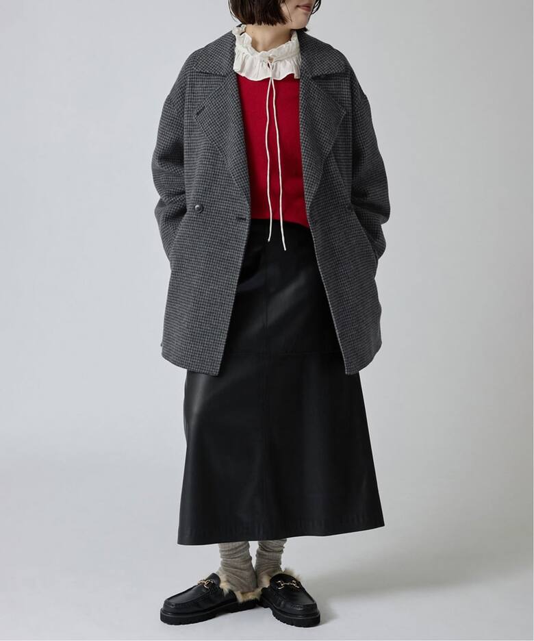 SLOBE IENA（スローブイエナ）の「Super100シャギーノーカラーコート 