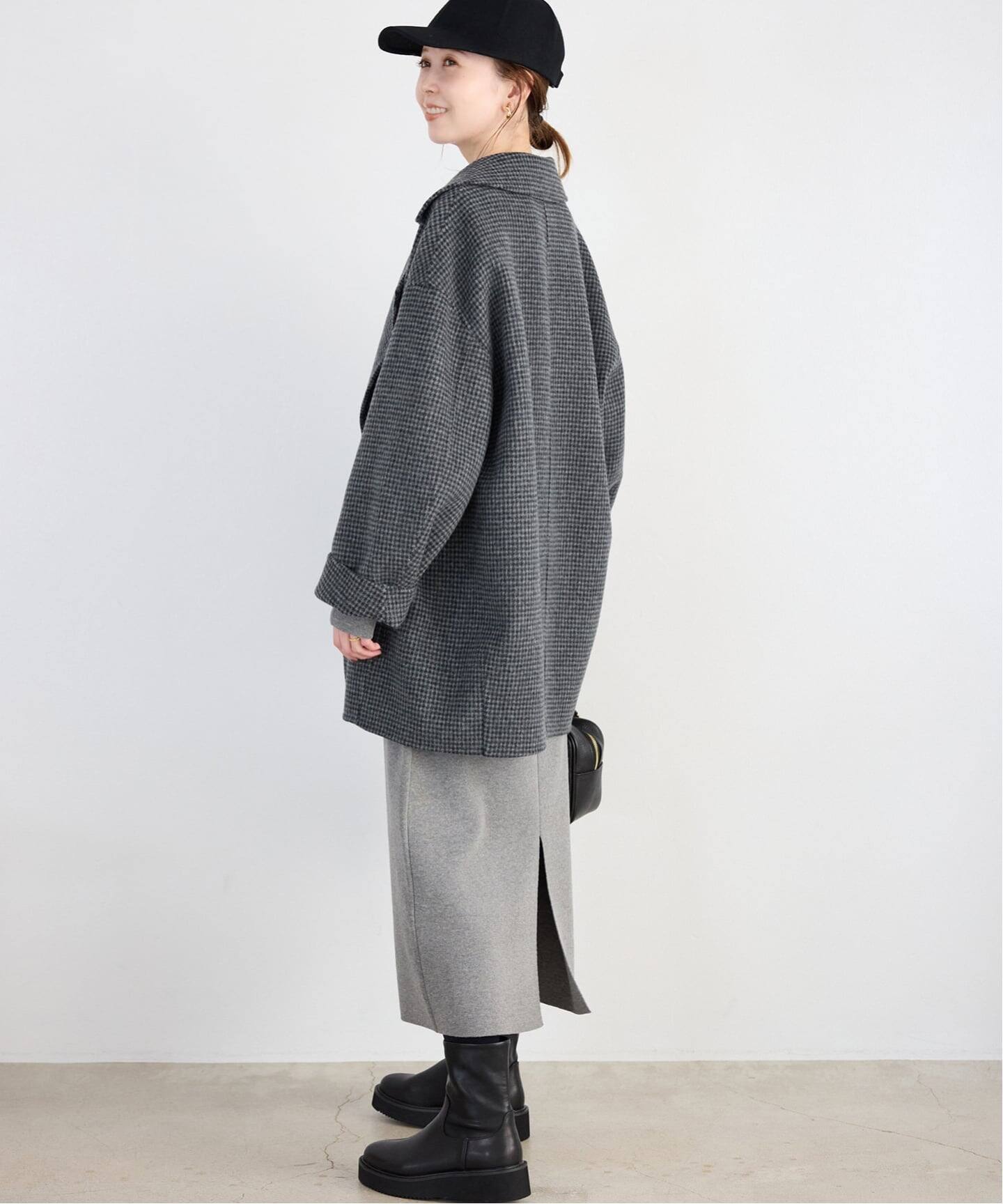 souple wool ダブルフェイスミドルコート（ピーコート）｜SLOBE IENA 