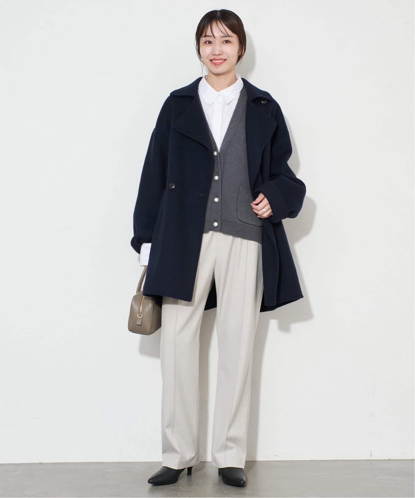 値下げ！超美品ブラウン SLOBE IENAダブルブレストpコート ウール 新品ファッション - 超美品ブラウン SLOBE IENAダブルブレストp