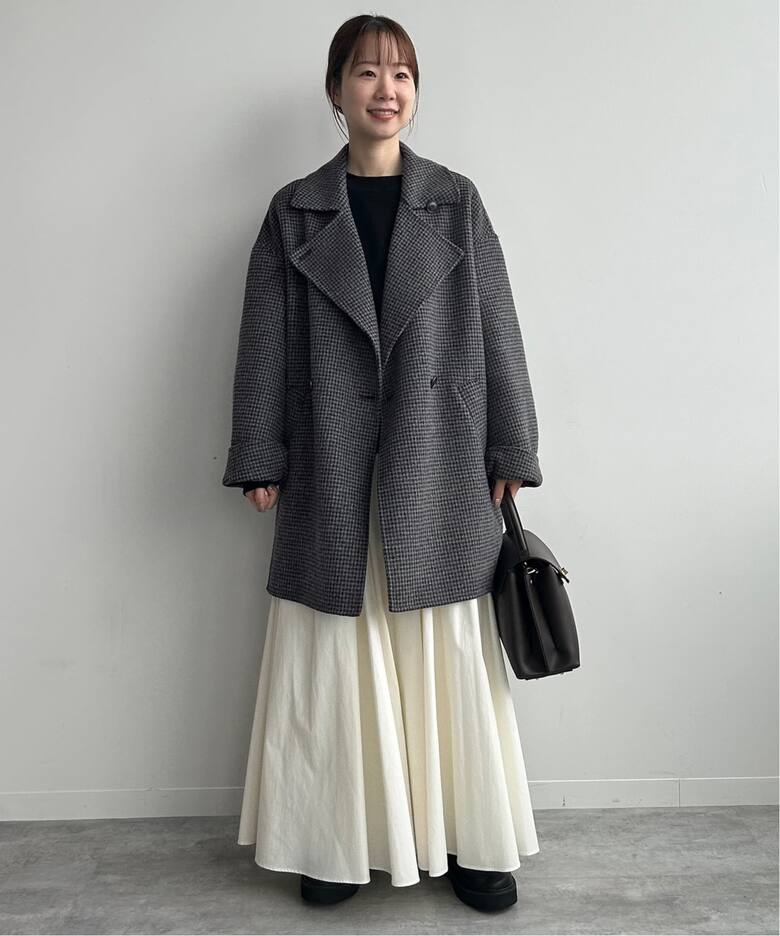 追加》souple wool ダブルフェイスミドルコート（ピーコート）｜SLOBE  