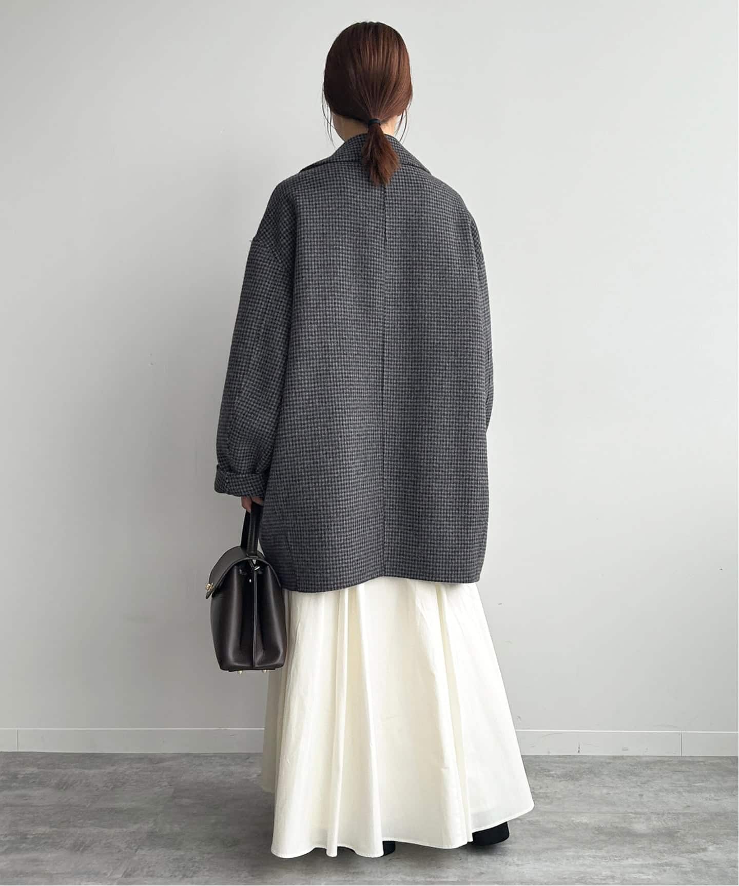 追加》souple wool ダブルフェイスミドルコート（ピーコート）｜SLOBE