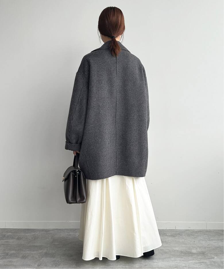 追加》souple wool ダブルフェイスミドルコート（ピーコート）｜SLOBE  
