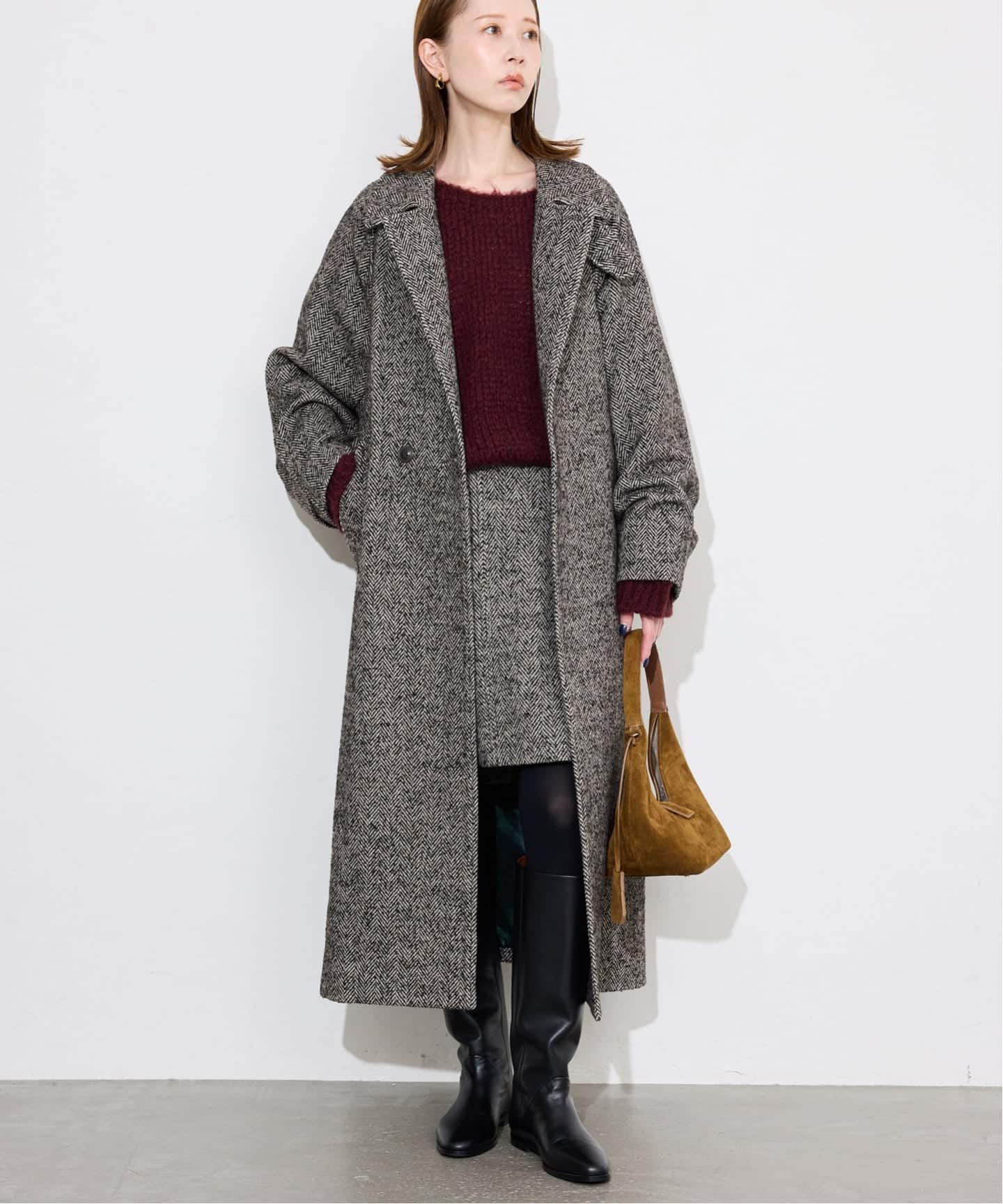ツイードステンカラーコート（ステンカラーコート）｜SLOBE IENA