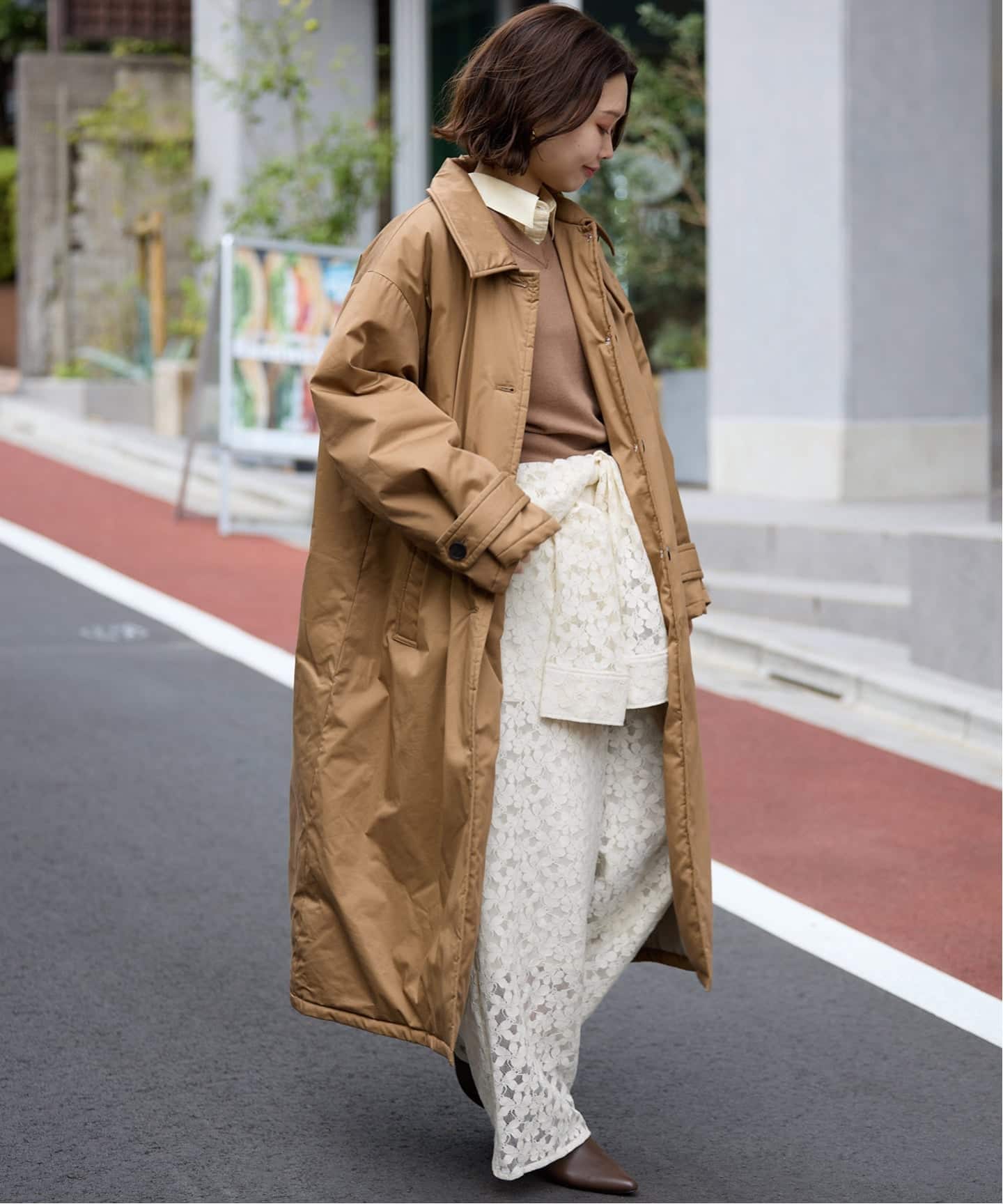 撥水中綿ステンカラーコート（ステンカラーコート）｜SLOBE IENA