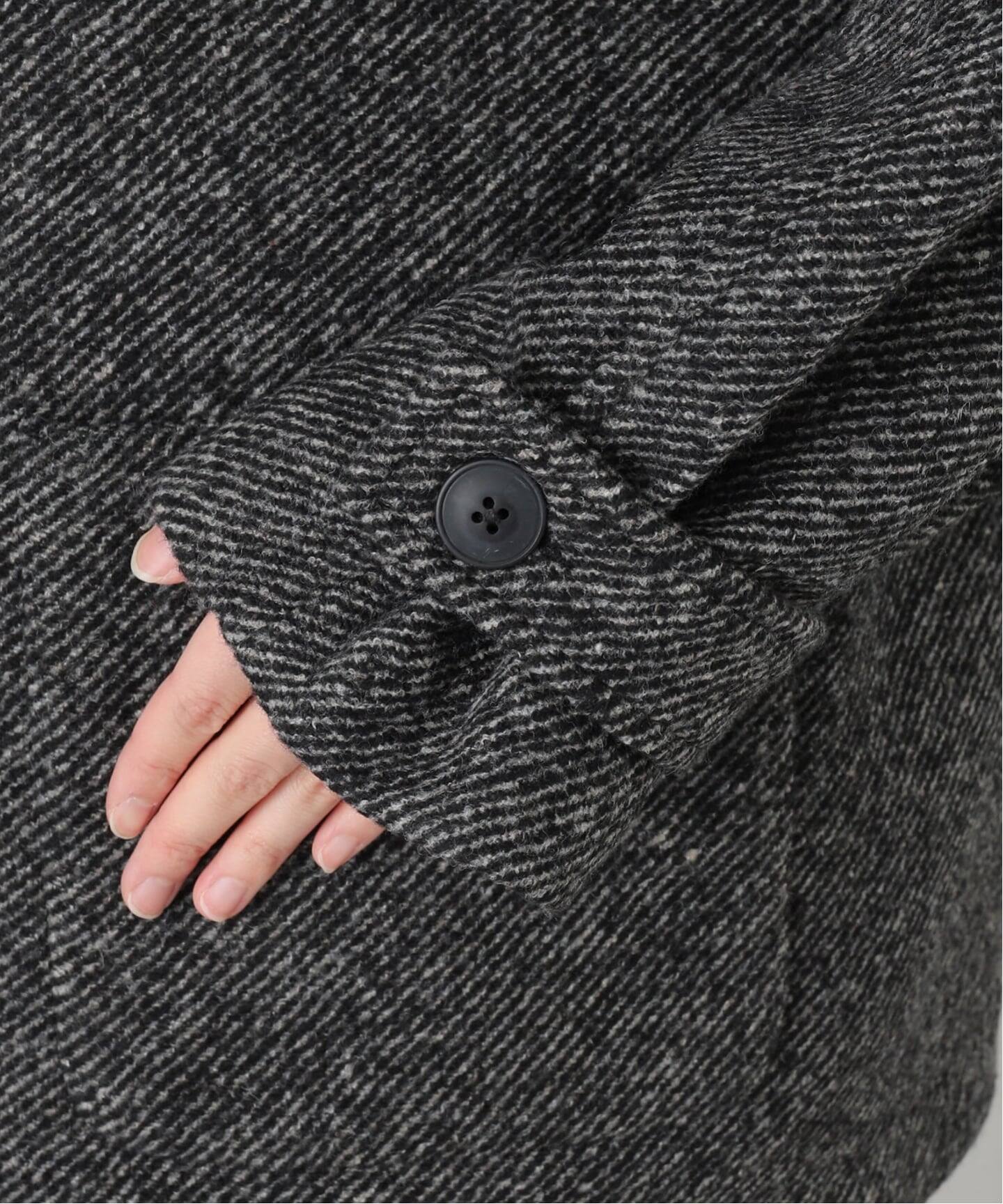 ツイードボンディングステンカラーショートコート（ステンカラーコート