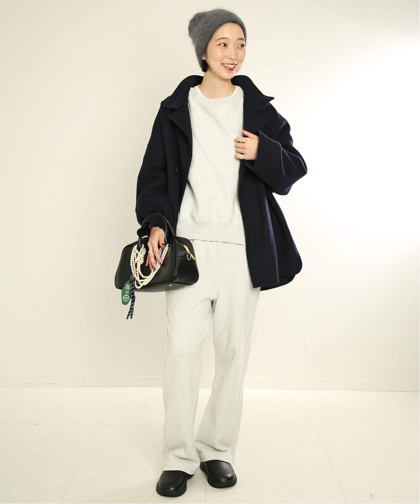 WEB限定/追加予約》souple woolダブルフェイススタンドコート