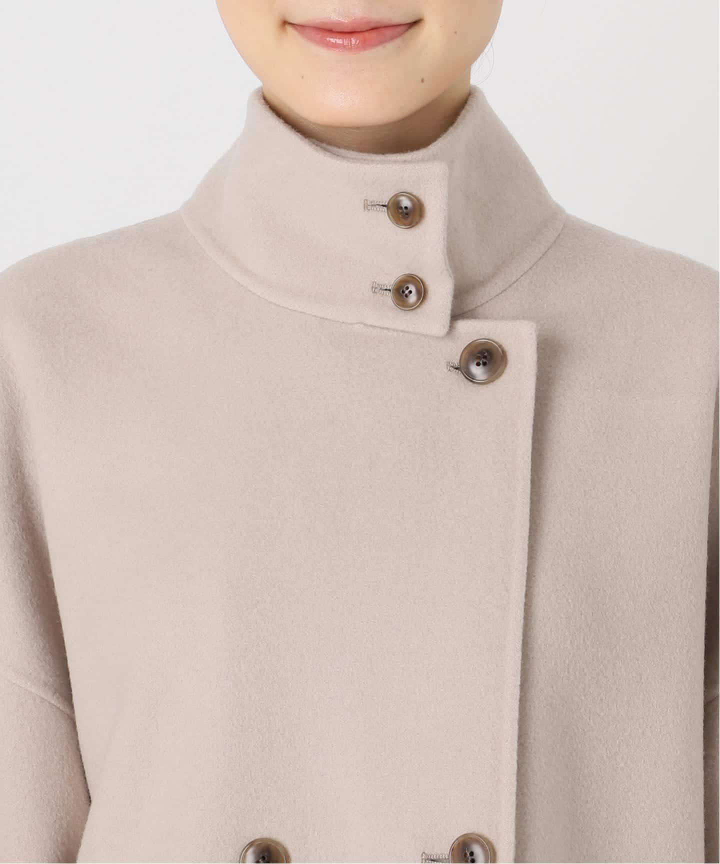 WEB限定/追加予約》souple woolダブルフェイススタンドコート