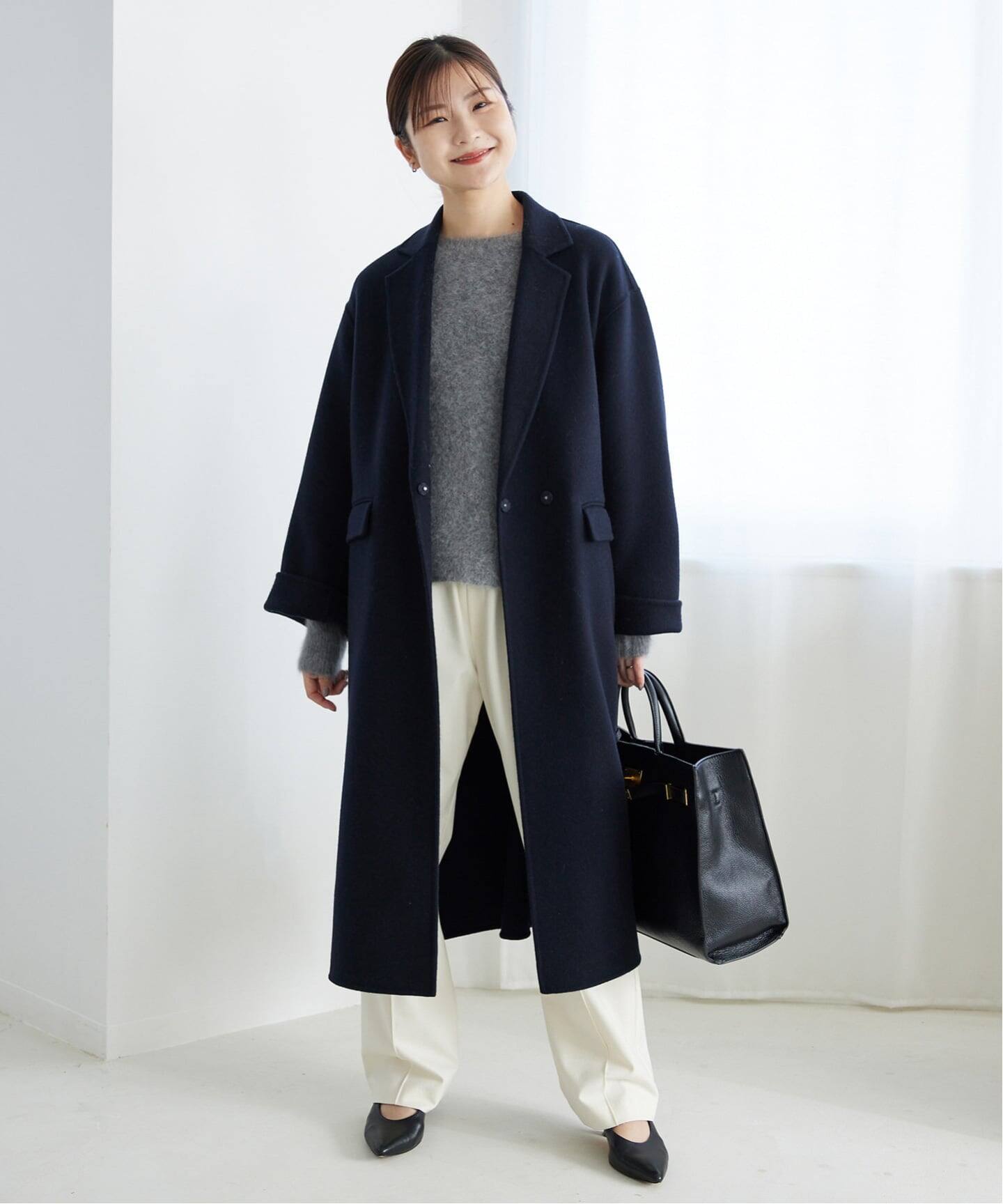 追加》souple woolダブルフェイスチェスターコート（チェスターコート