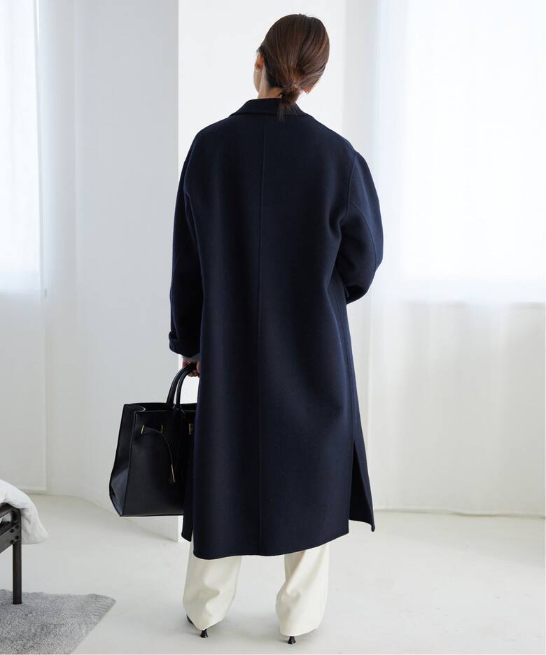 追加》souple woolダブルフェイスチェスターコート（チェスターコート 