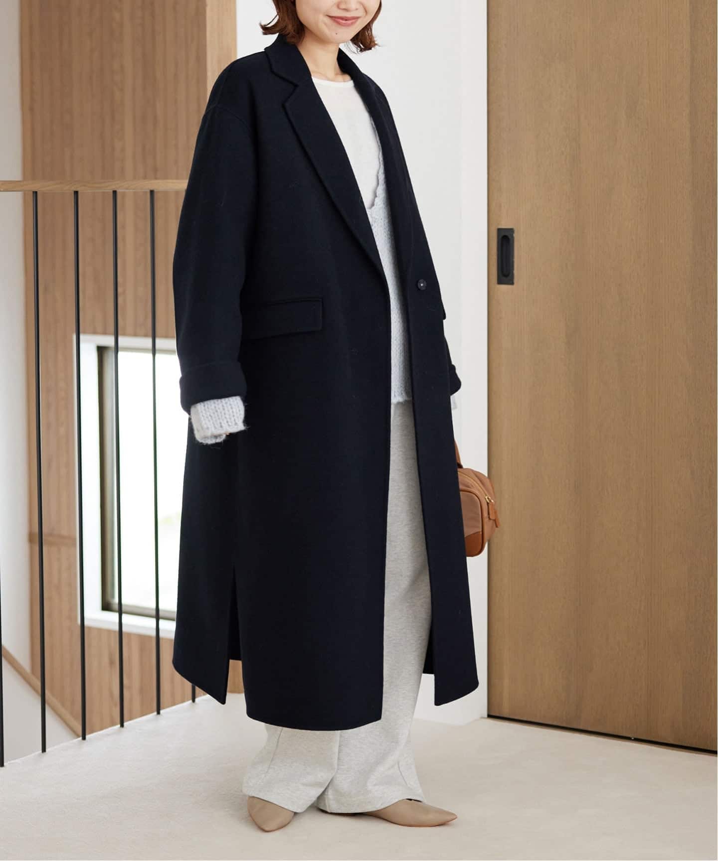 WEB限定/追加予約》souple woolダブルフェイスチェスターコート