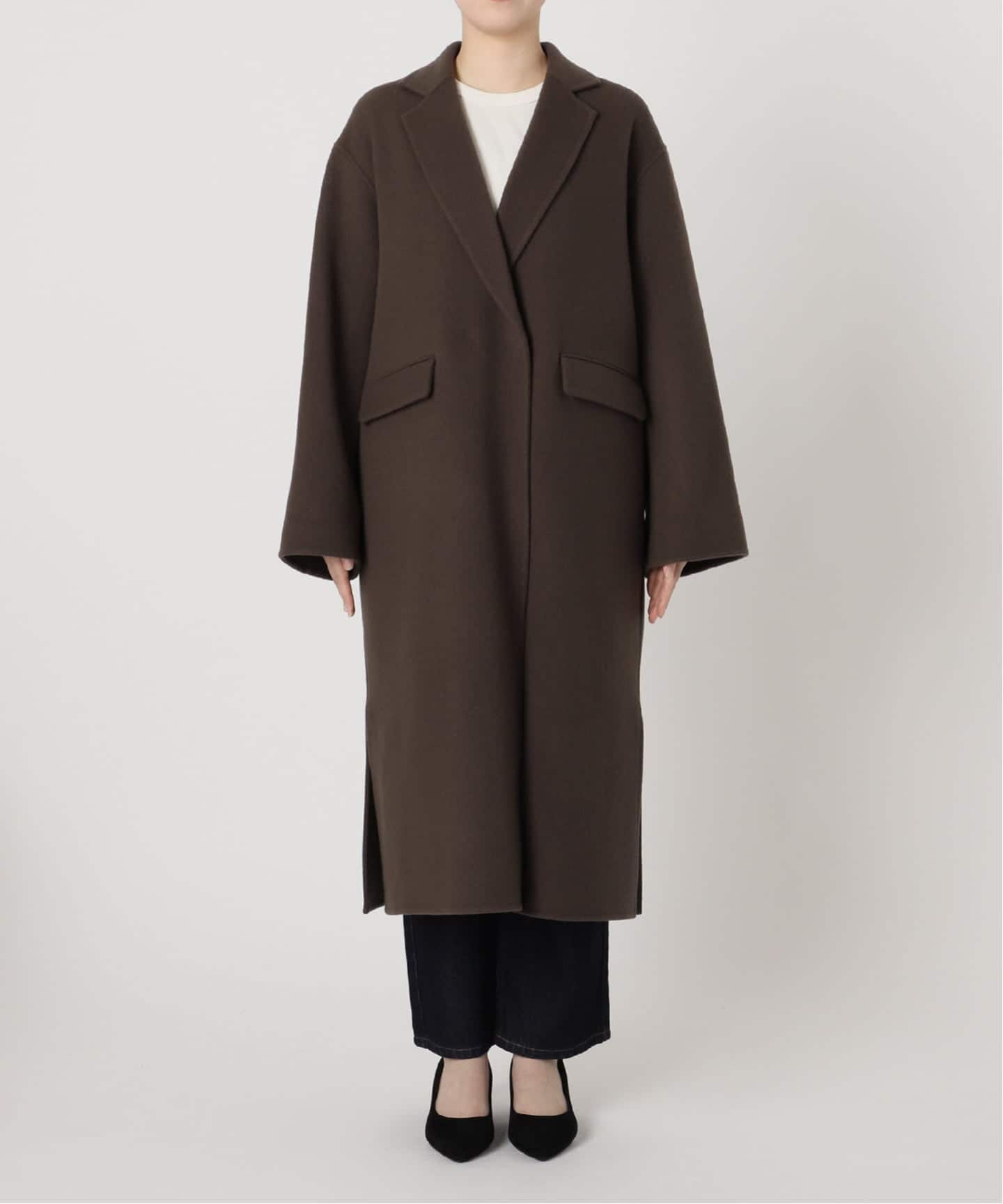 WEB限定/追加予約》souple woolダブルフェイスチェスターコート