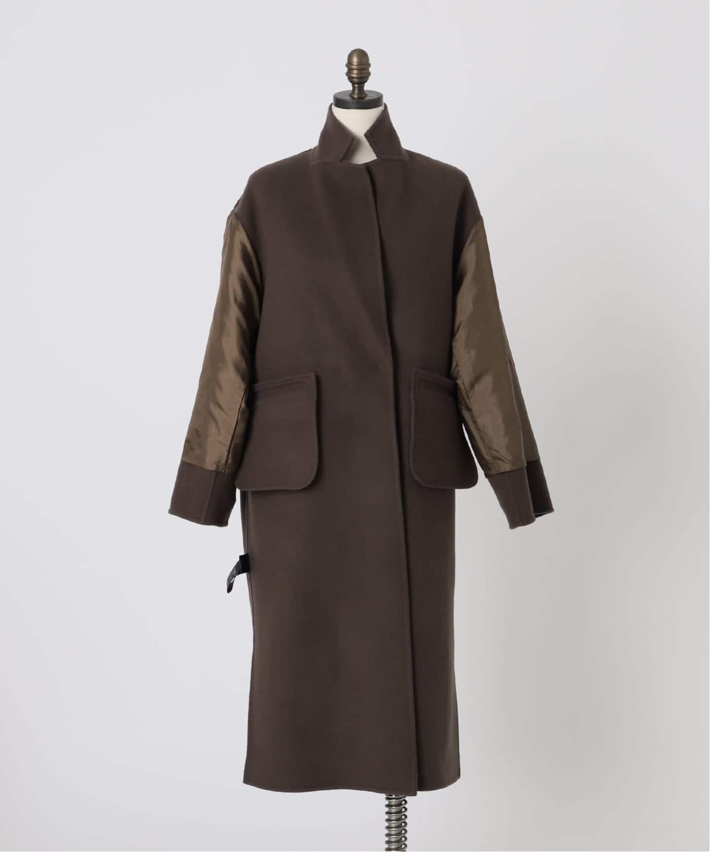 スローブイエナ souple woolダブルフェイスノーカラーコート 新品 souple woolダブルフェイスノーカラーコート | スローブ イエナ