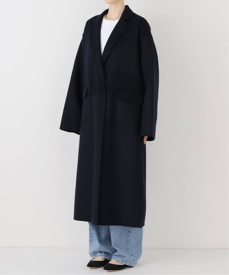 追加》souple woolダブルフェイスチェスターコート（チェスターコート 