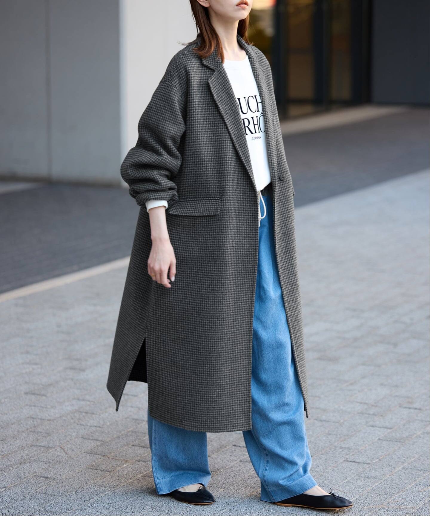 追加2》souple woolダブルフェイスチェスターコート（チェスターコート 
