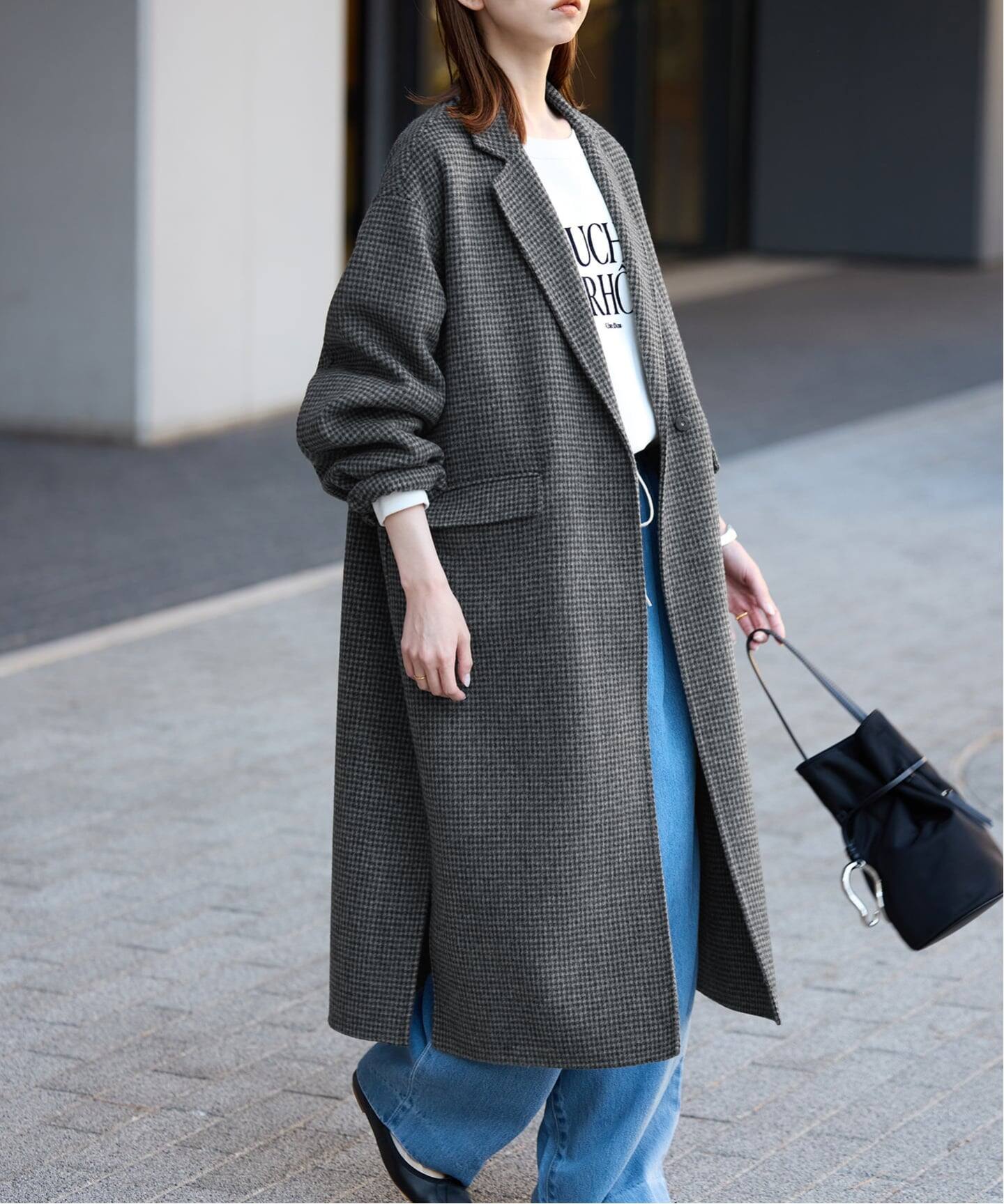 追加2》souple woolダブルフェイスチェスターコート（チェスターコート 