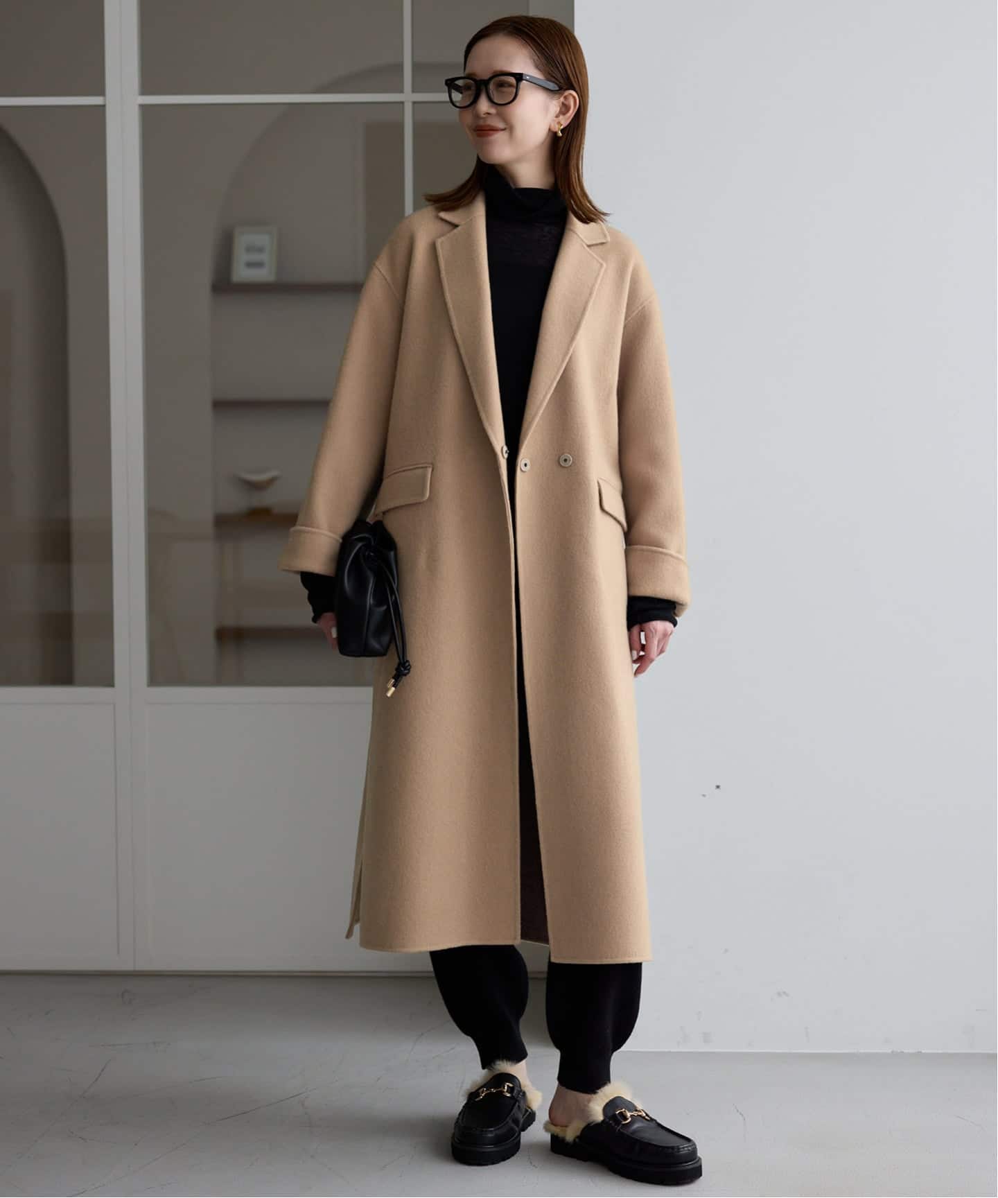 WEB限定/追加2予約》souple woolダブルフェイスチェスターコート