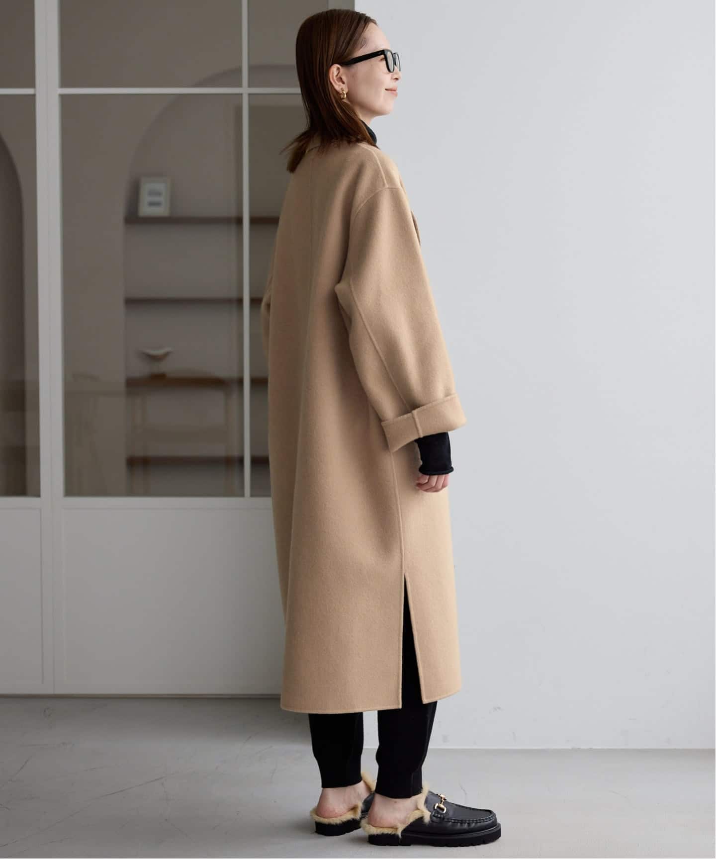 WEB限定/追加2予約》souple woolダブルフェイスチェスターコート