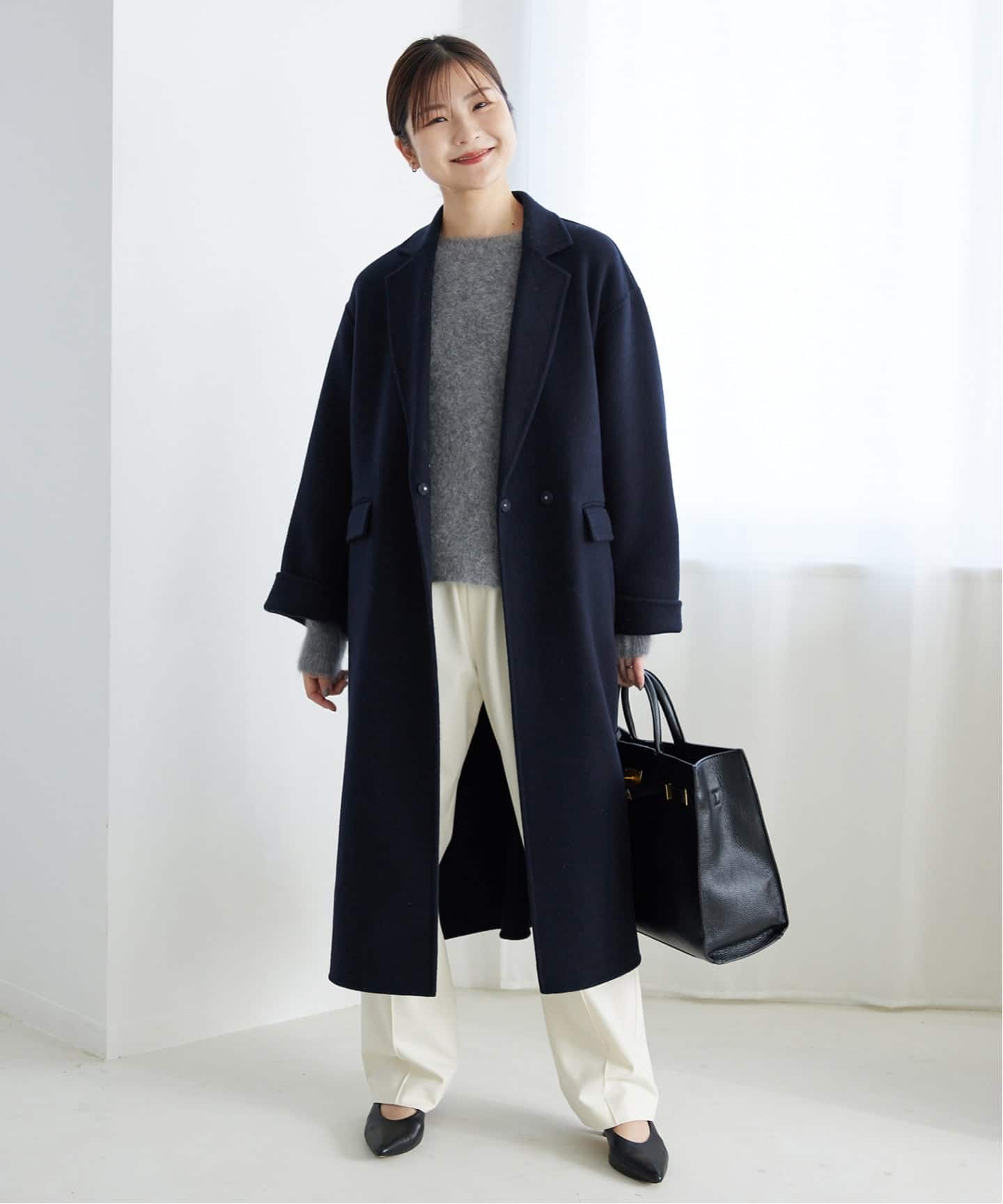 WEB限定/追加2》souple woolダブルフェイスチェスターコート