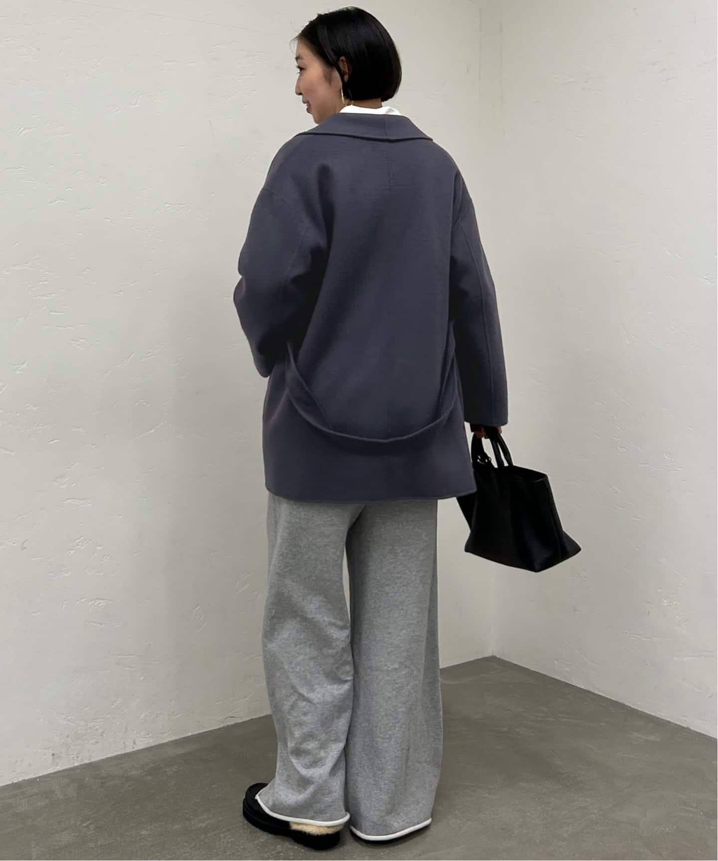 リバーシブル✨スローブイエナ リバーコート ダブルフェイス ベルト 40 L SUPER140 ダブルフェイスベルテッドコート（その他ブルゾン／アウター