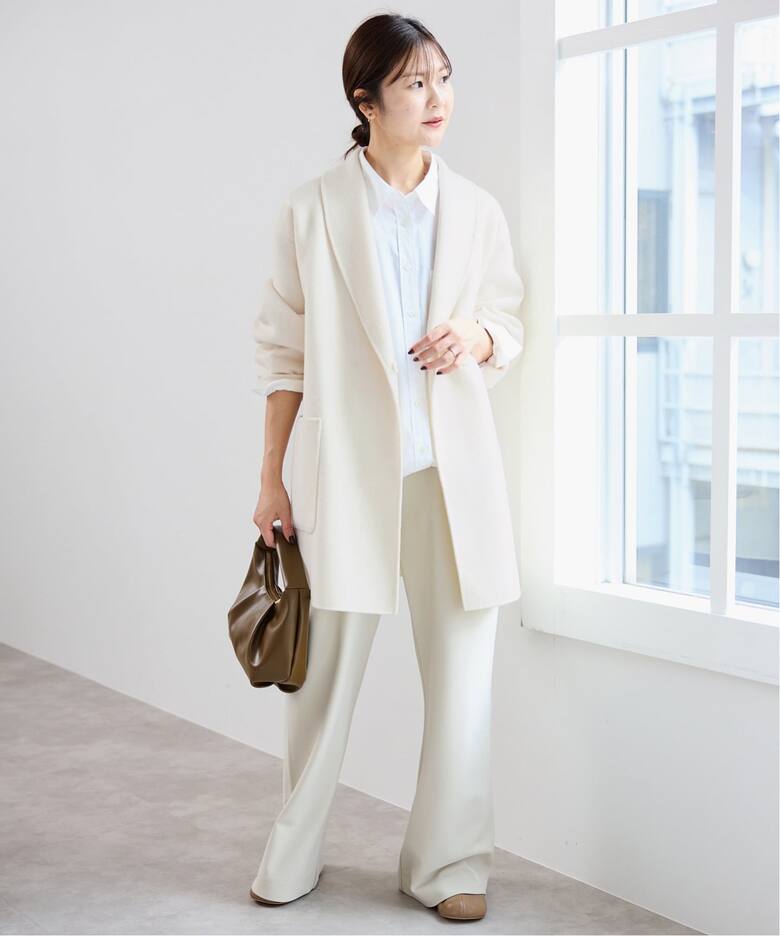 SUPER140 ダブルフェイスベルテッドコート（その他ブルゾン／アウター  