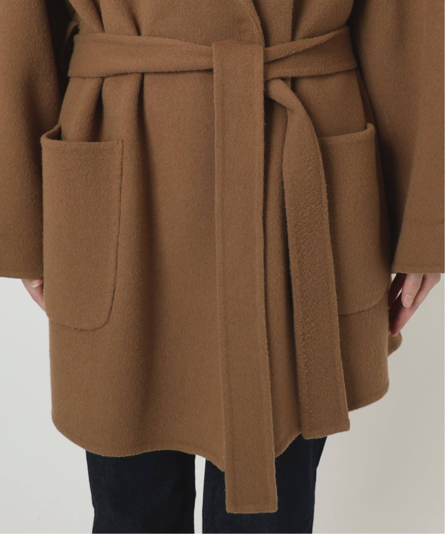 SUPER140 ダブルフェイスベルテッドコート（その他ブルゾン／アウター