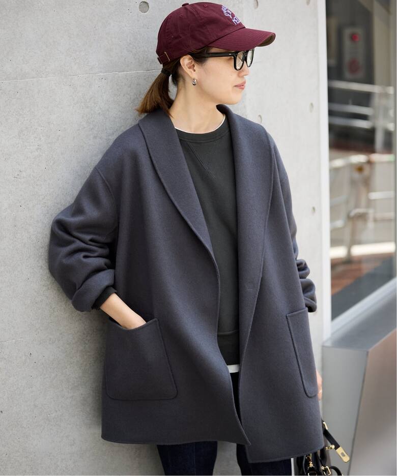 スローブイエナ❤︎ウールカシミヤロングコート super100 ベルテッド 