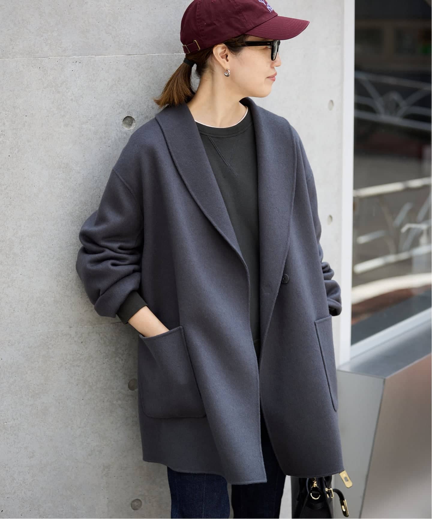 17032✨イエナ マンテコ ダブルフェイス リバーコート ベルテッドコート WEB限定/追加》SUPER140 ダブルフェイスベルテッドコート（その他
