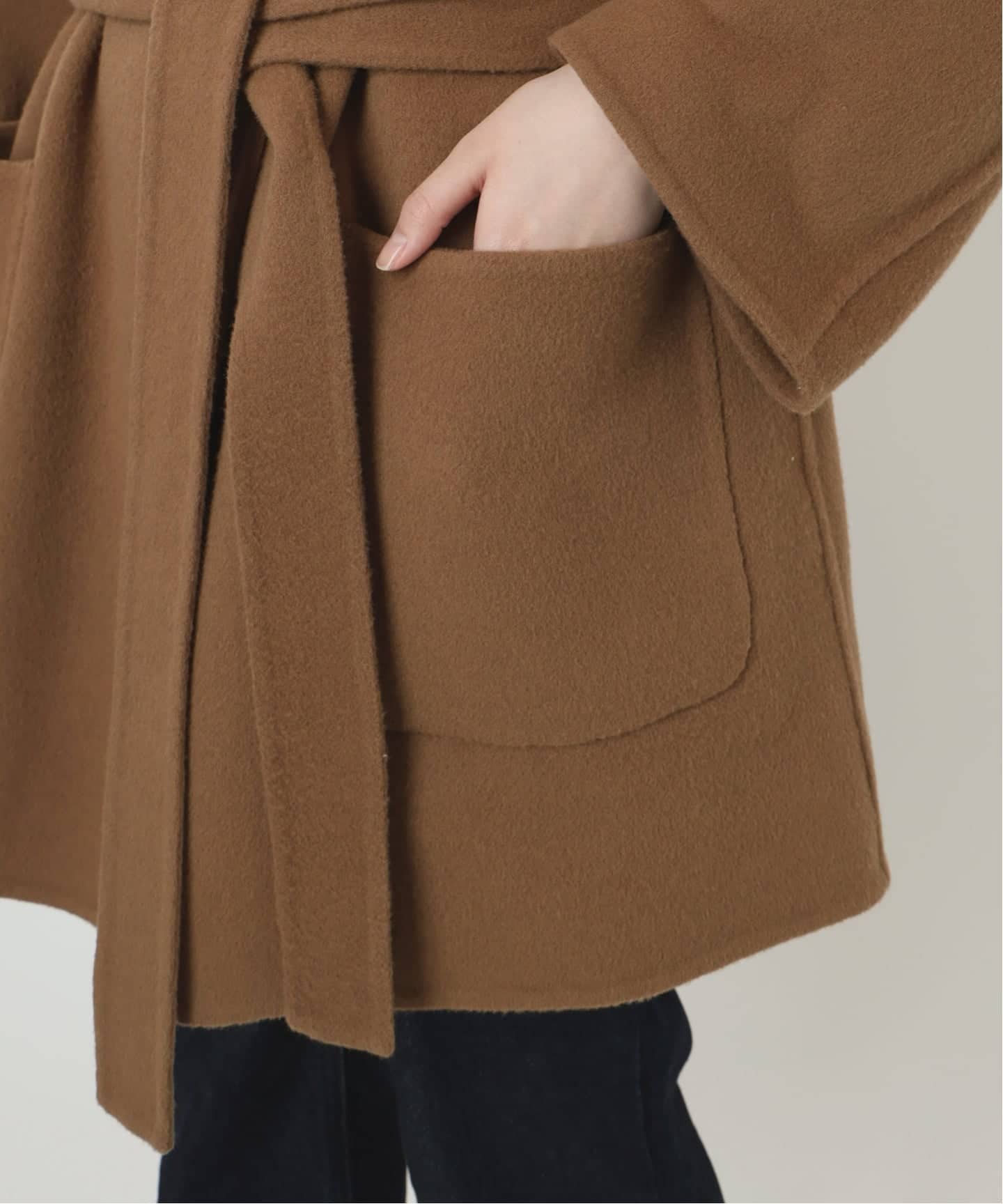 WEB限定/追加予約》SUPER140 ダブルフェイスベルテッドコート