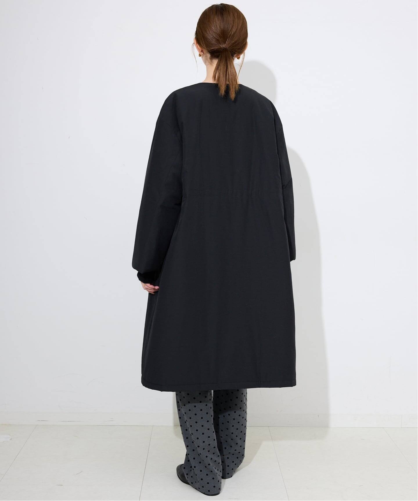 ストール付き/WEB限定/予約》中綿ストール付きノーカラーコート