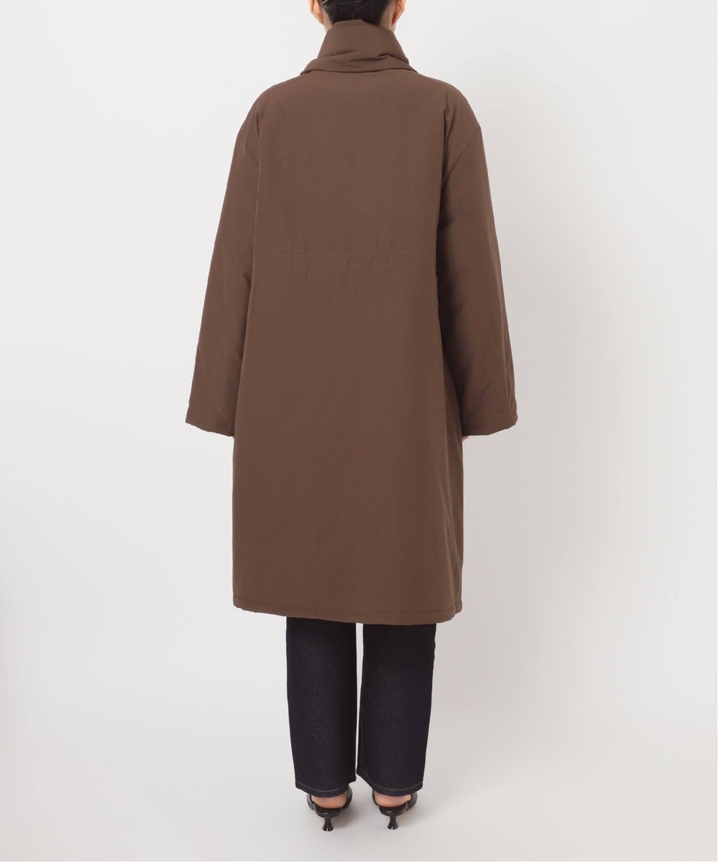 SLOB IENA ミドル丈　ノーカラーコート ストール付き/WEB限定》中綿ストール付きノーカラーコート（中綿