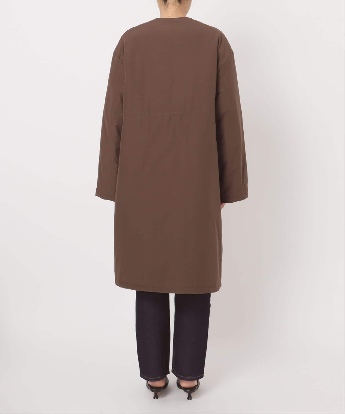 ストール付き/WEB限定》中綿ストール付きノーカラーコート（中綿