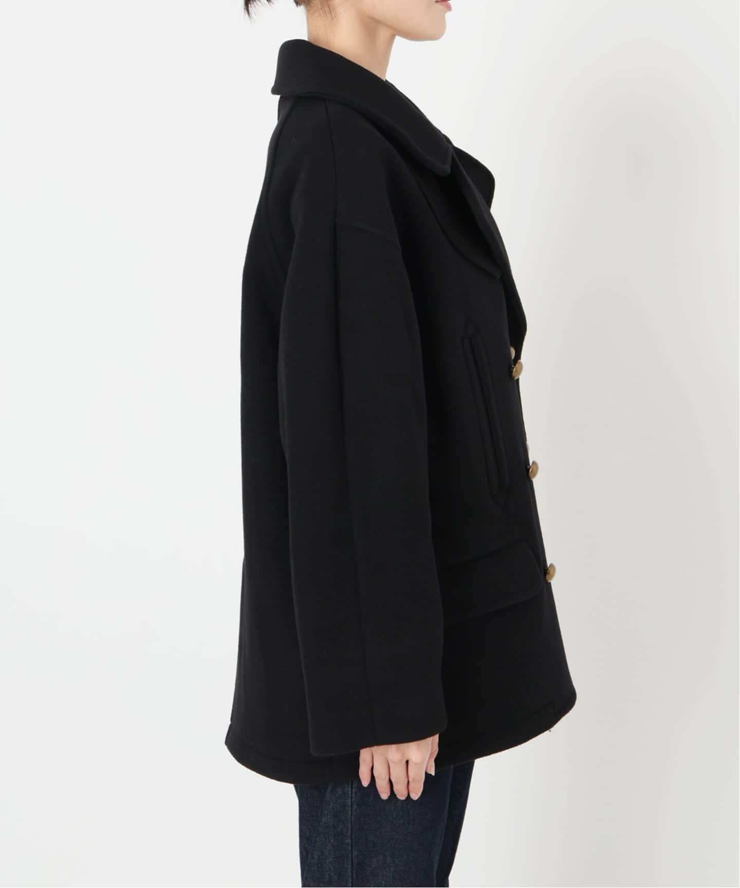 SLOBE IENA ピーコート ブラック系 38 予約》ピーコート（ピーコート）｜SLOBE IENA（スローブ イエナ