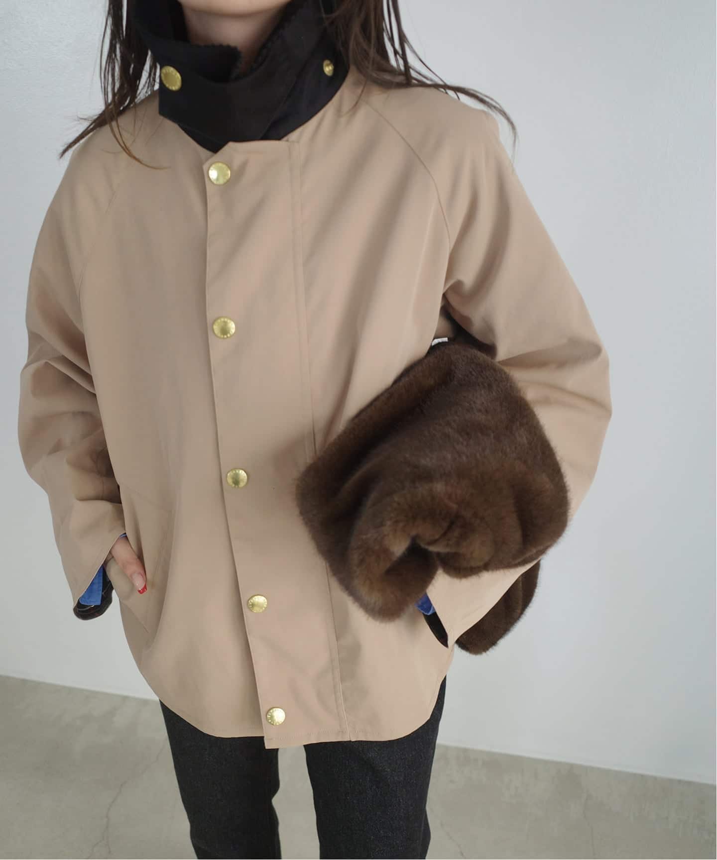 Barbourバブアー　SLOBE別注　Short
 BEDALE　ベージュ Barbour/バブアー SLOBE別注 Short BEDALE | スローブ イエナ