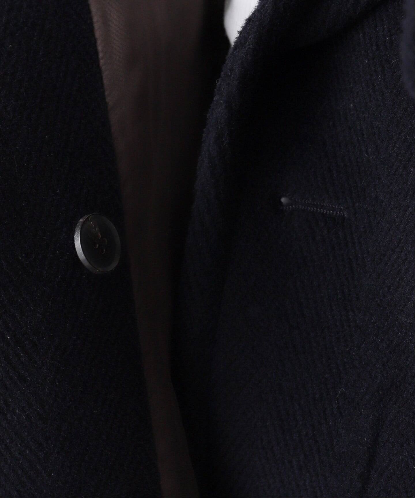 IENA LA BOUCLE パイルウールヘリンボンPコート（ピーコート）｜IENA