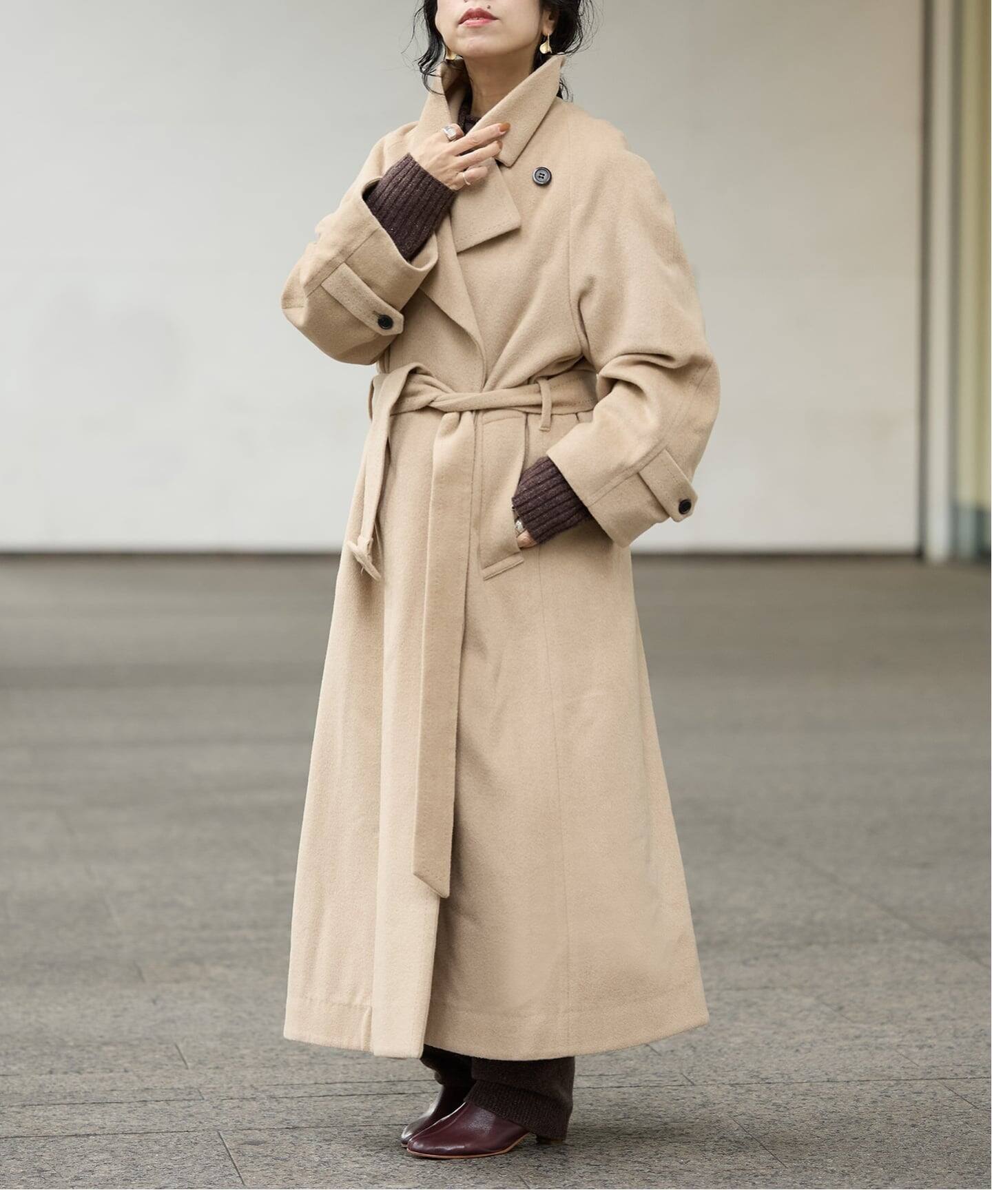 IENA LA BOUCLE キャメルシャギーコート（その他ブルゾン／アウター