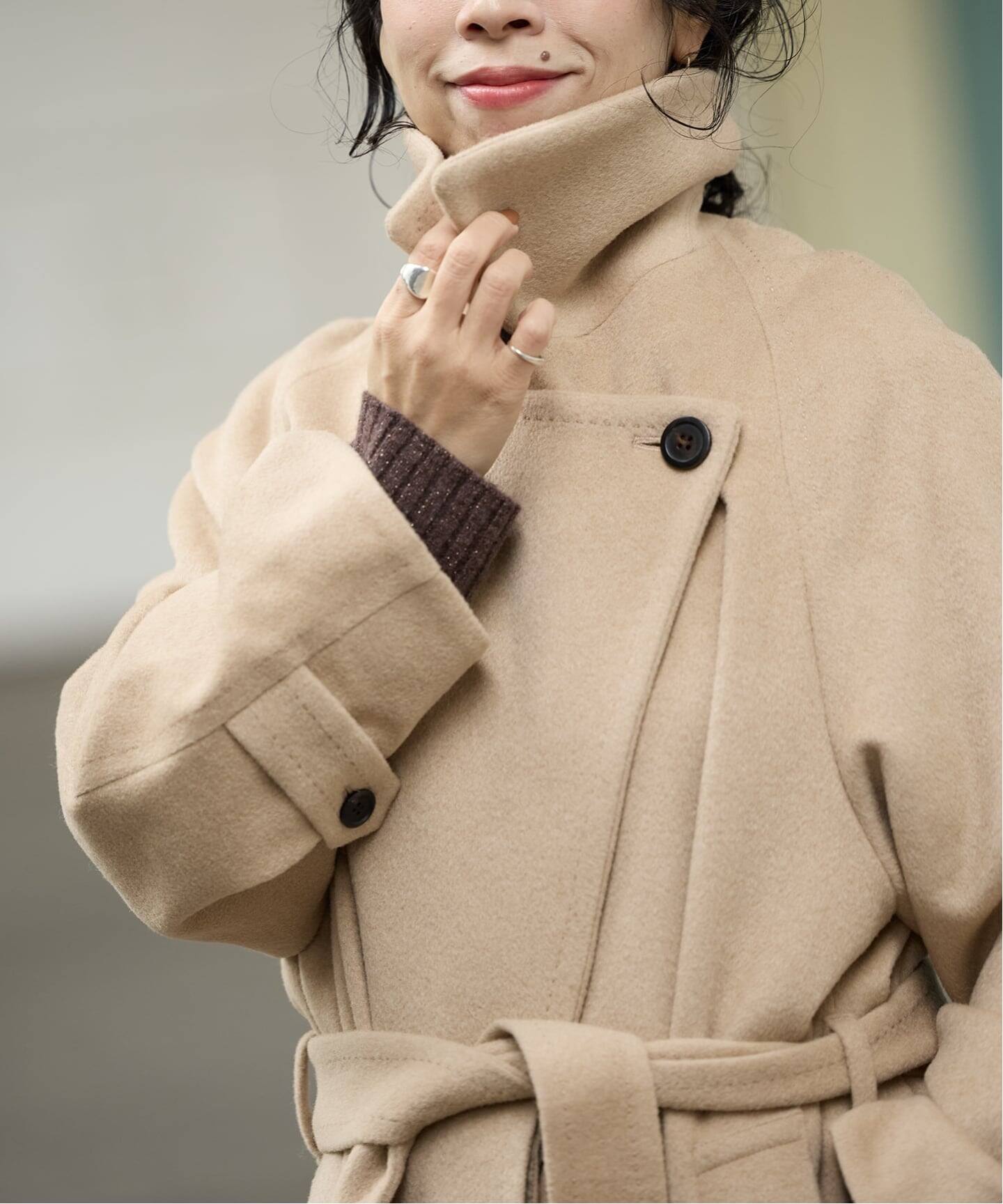 公式 IENA LA BOUCLE アルパカシャギーオーバーコート