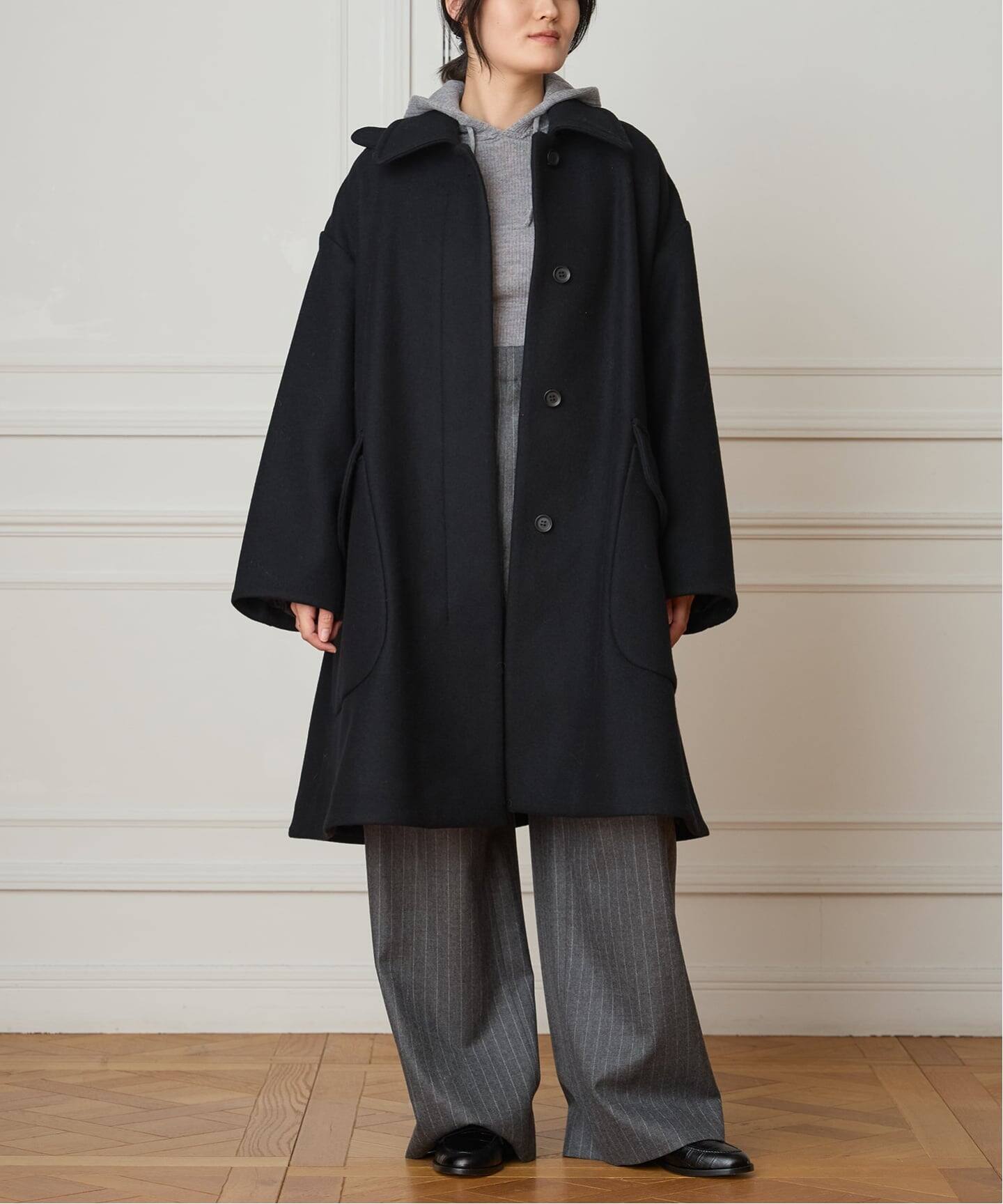 IENA LA BOUCLE ハードメルトンスタンドネックコート（その他ブルゾン 