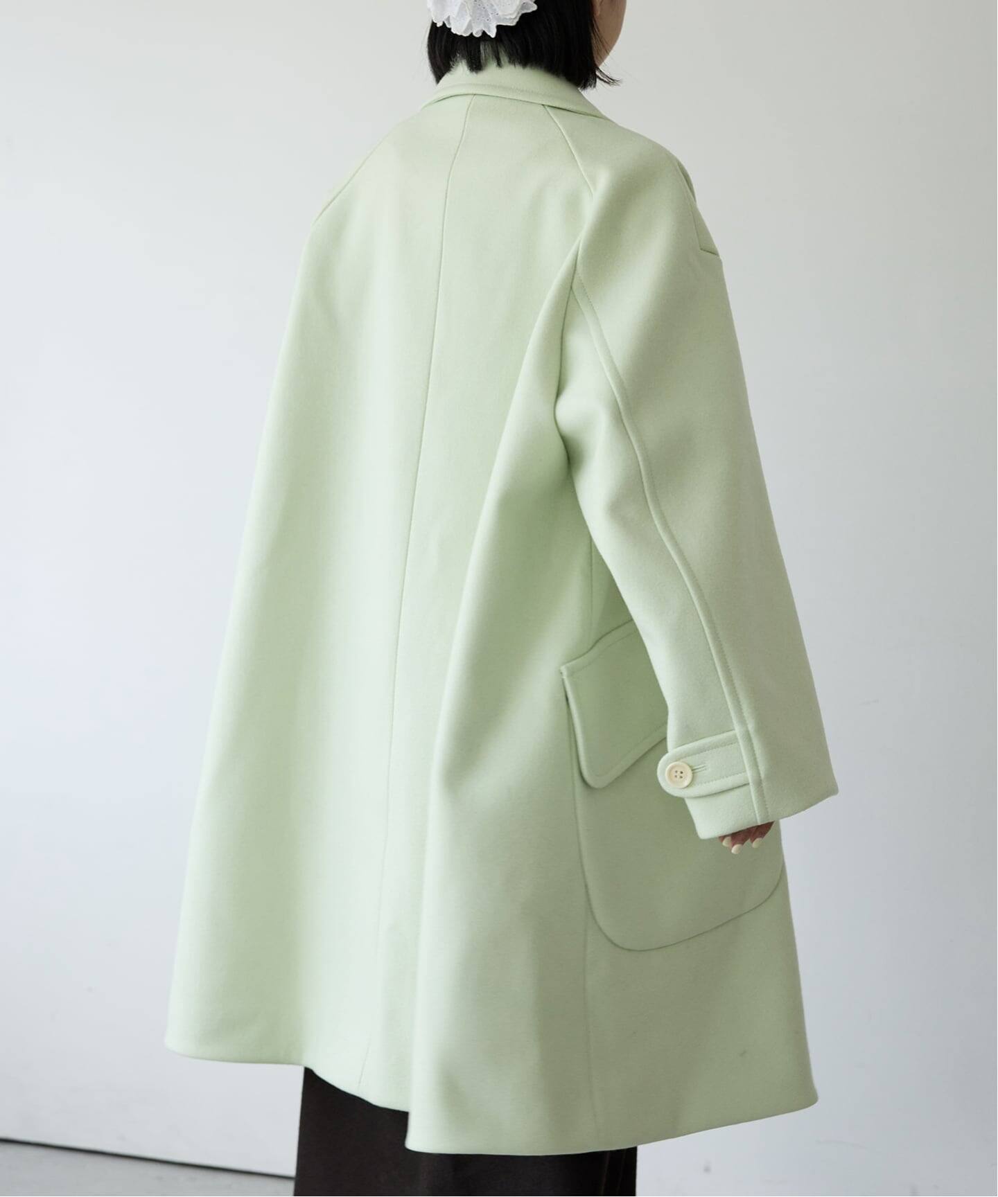 予約》IENA LA BOUCLE ハードメルトンスタンドネックコート