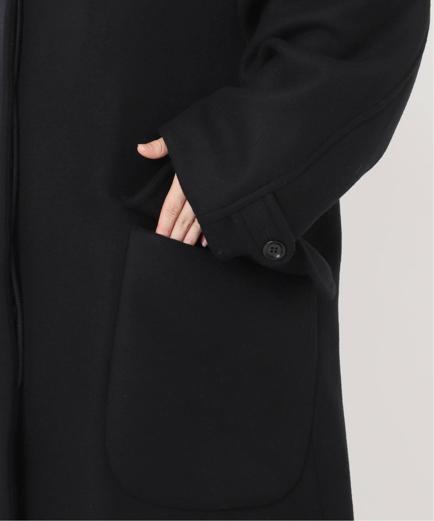 予約》IENA LA BOUCLE ハードメルトンスタンドネックコート