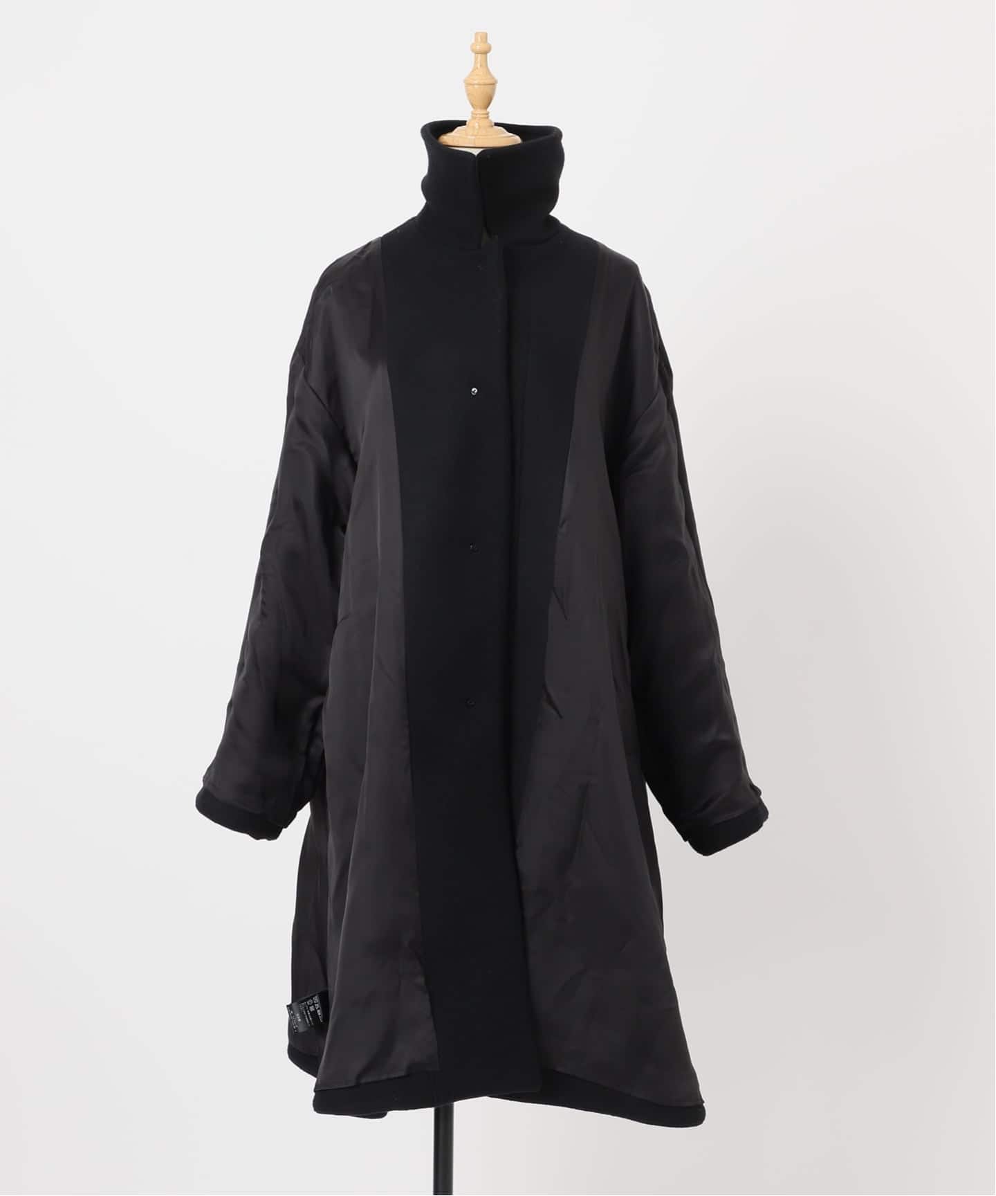 予約》IENA LA BOUCLE ハードメルトンスタンドネックコート