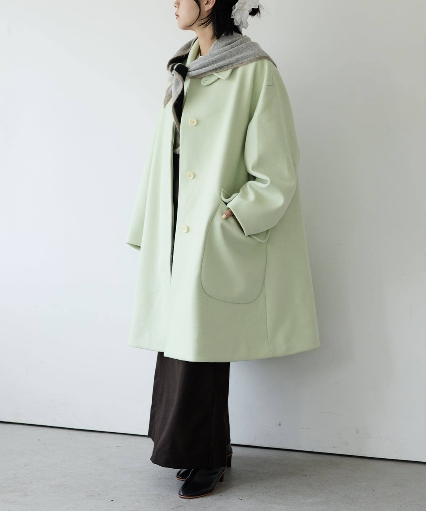 IENA LA BOUCLE ハードメルトンスタンドネックコート（その他ブルゾン 